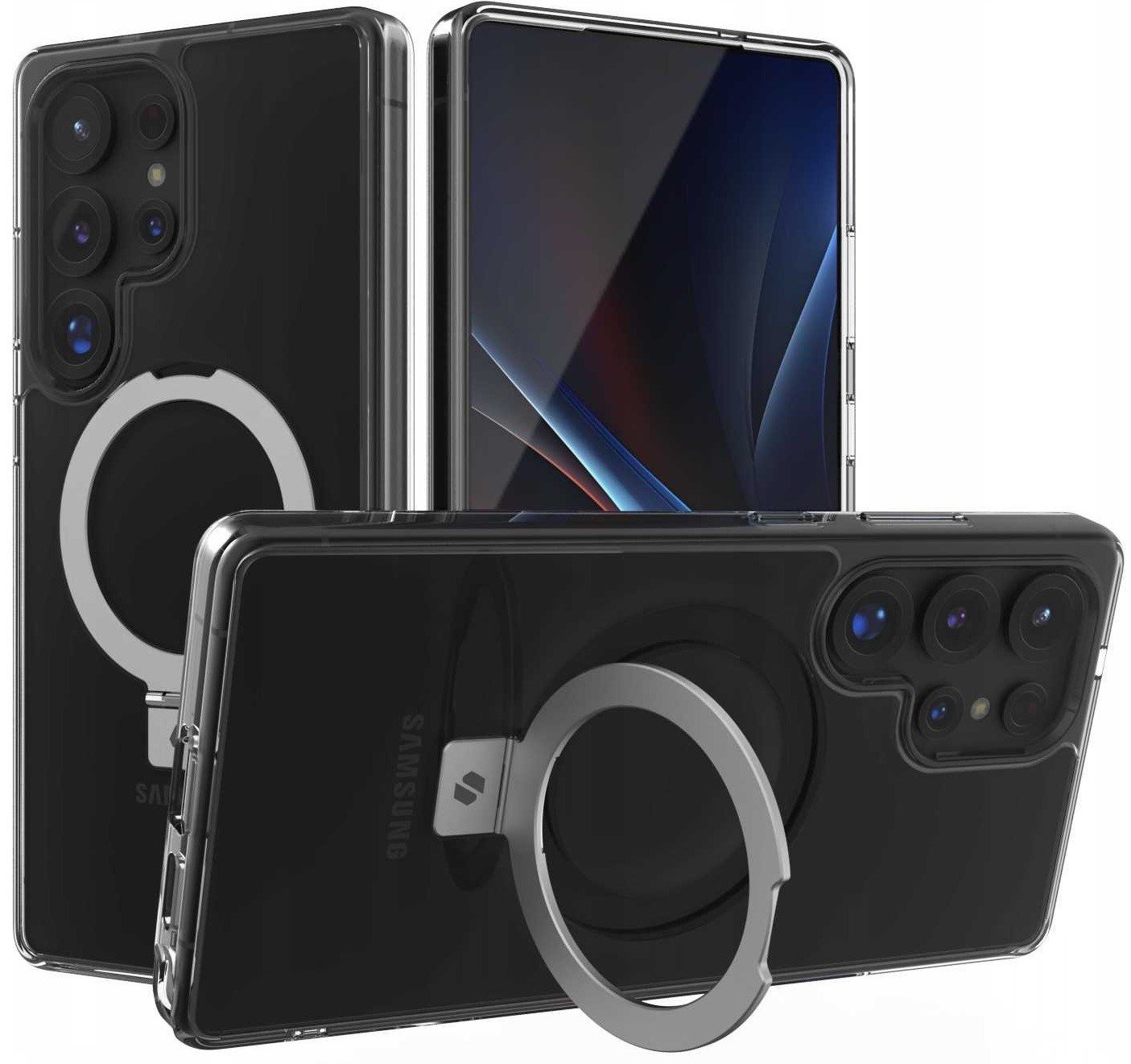 Θήκη Samsung Galaxy S25 Ultra Spacecase Ring Pro Mag Σκληρή με MagSafe & KickStand Clear