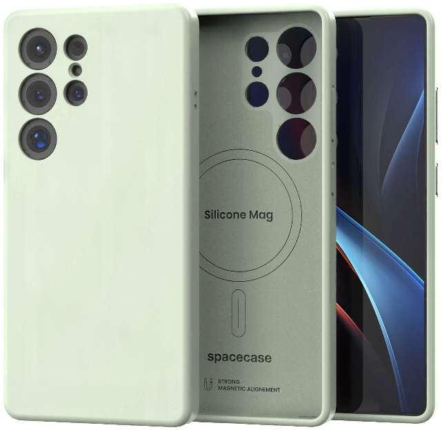 Θήκη Samsung Galaxy S25 Ultra Spacecase Silicone Magnetic Case Σιλικόνης με MagSafe Mint