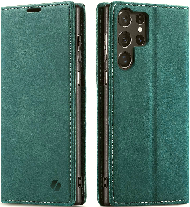 Θήκη Samsung Galaxy S25 Ultra Spacecase Wallet Πορτοφόλι Green