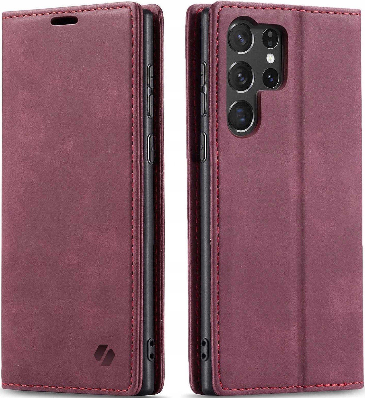 Θήκη Samsung Galaxy S25 Ultra Spacecase Wallet Πορτοφόλι Red