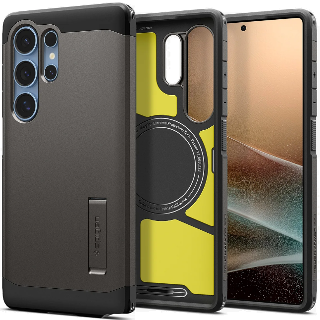 Θήκη Samsung Galaxy S25 Ultra Spigen Tough Armor AI MagFit Ανθεκτική με MagSafe Gunmetal