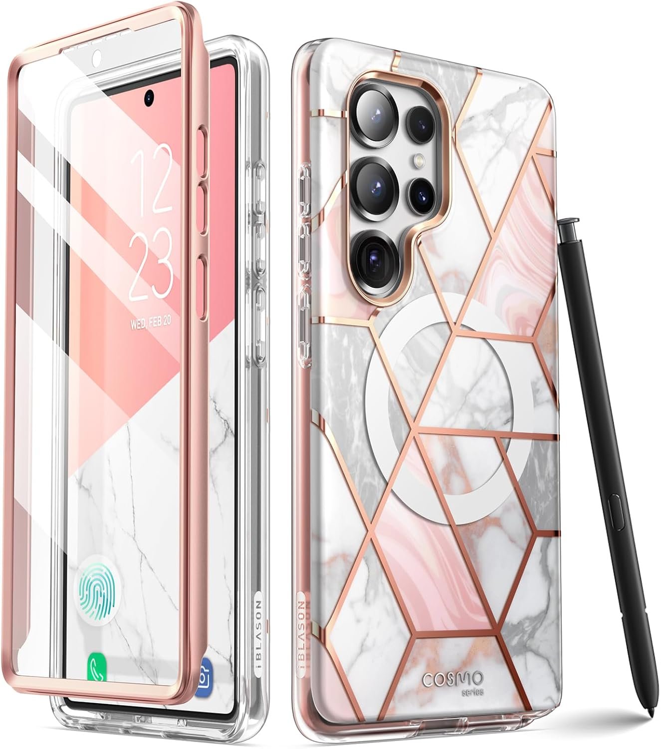 Θήκη Samsung Galaxy S25 Ultra Supcase i-Blason Cosmo Mag Ανθεκτική Full Body 360° με MagSafe Marble