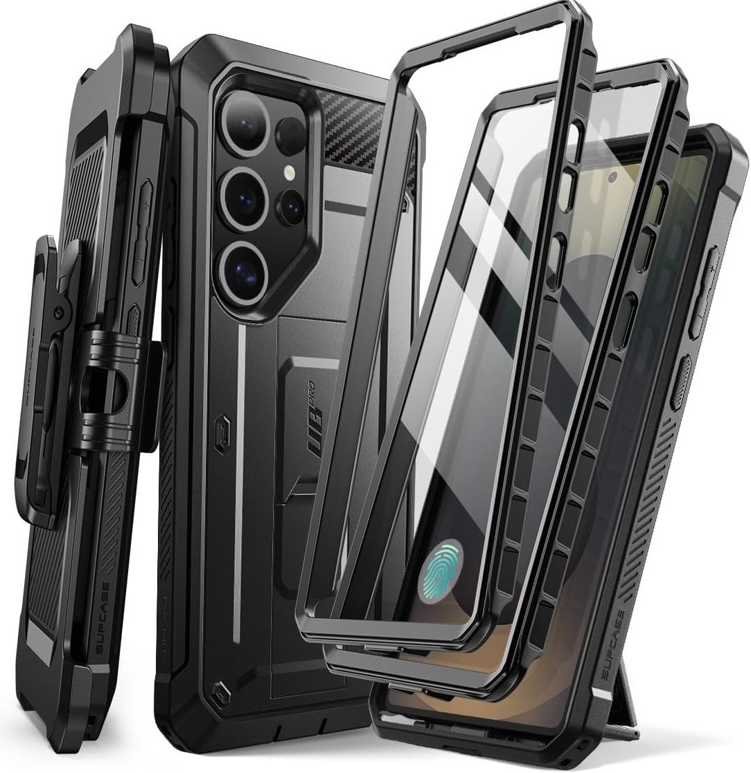 Θήκη Samsung Galaxy S25 Ultra Supcase Unicorn Beetle Pro Set Ανθεκτική Full Body 360° με KickStand Black