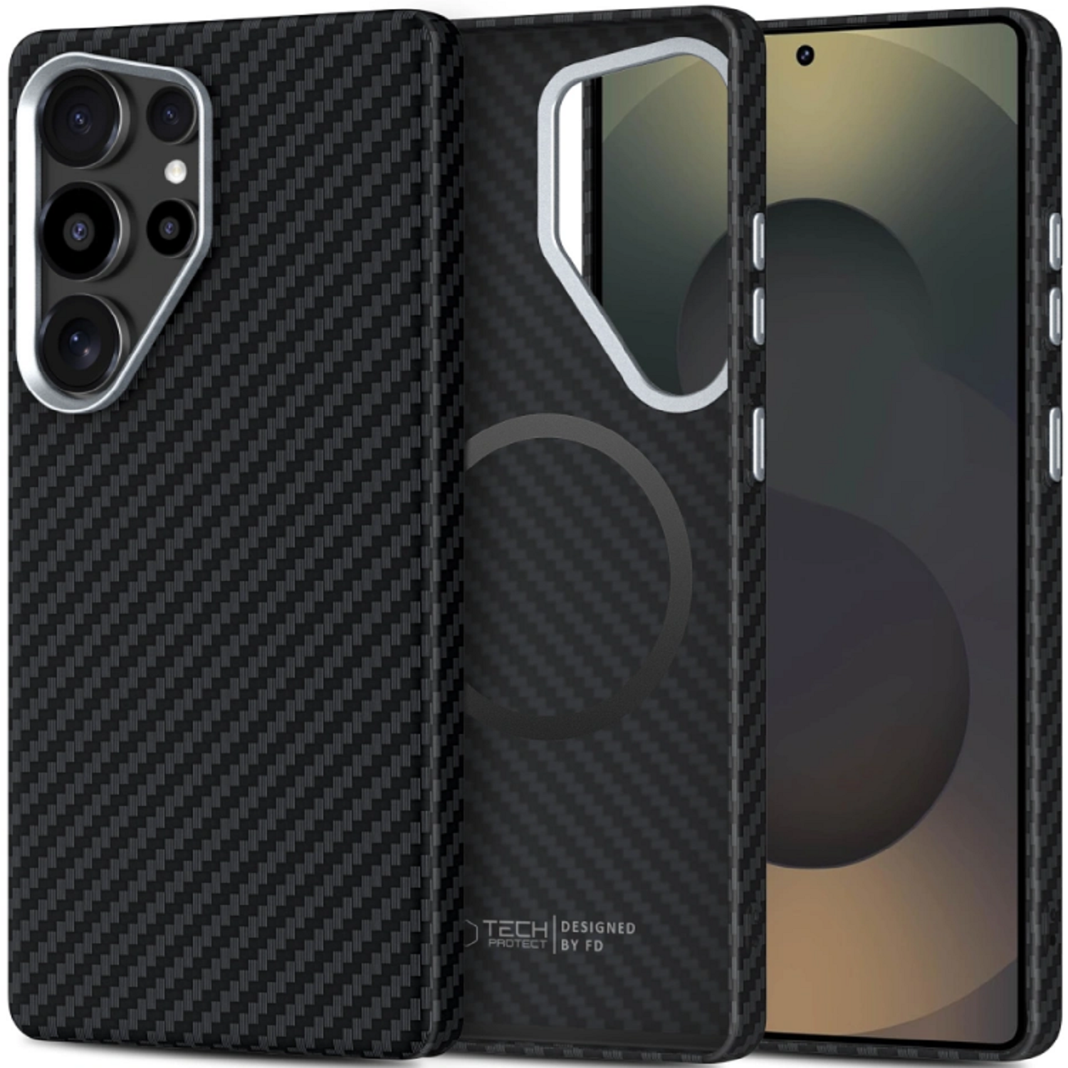 Θήκη Samsung Galaxy S25 Ultra Tech-Protect Ion Carbon Σκληρή με MagSafe Black / Silver