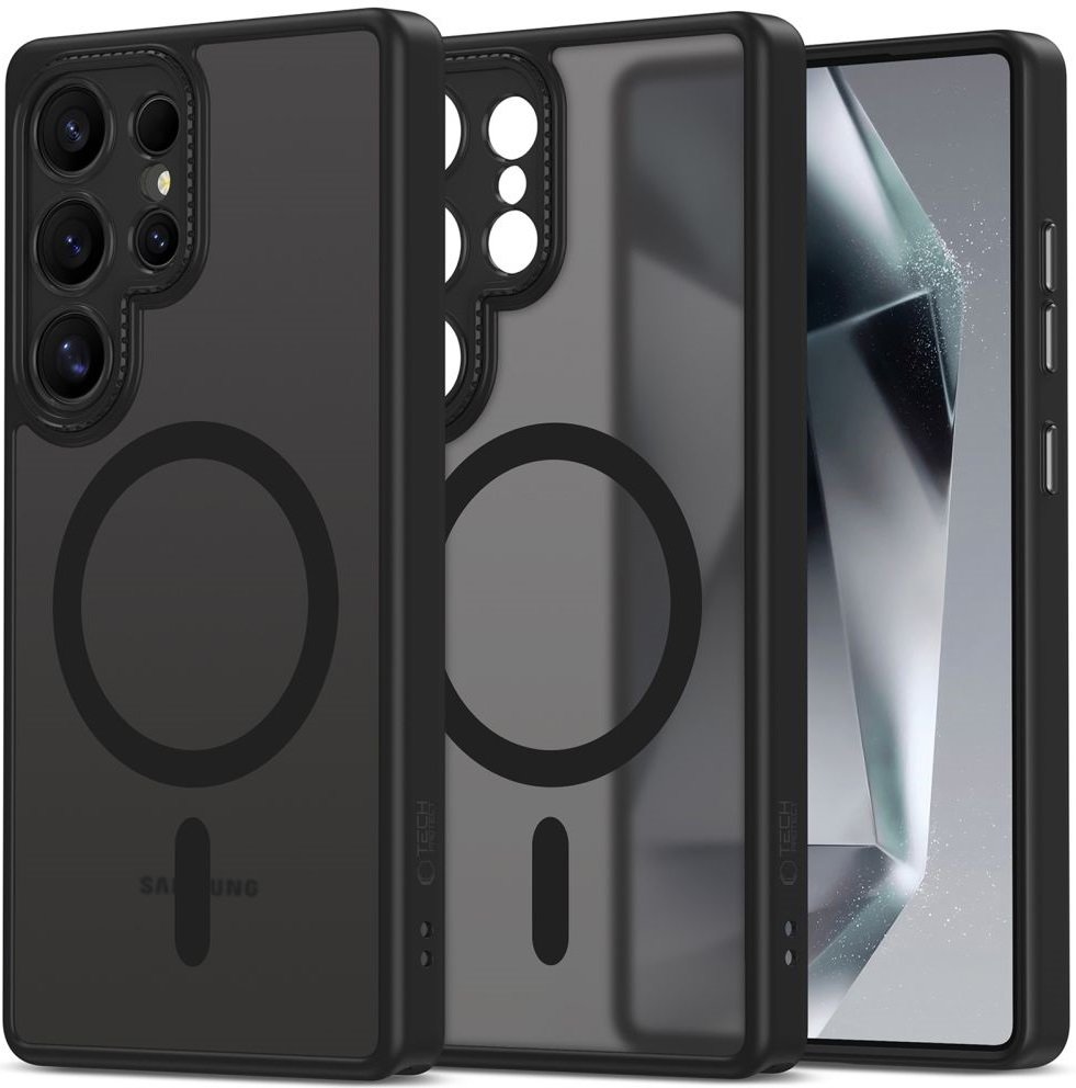 Θήκη Samsung Galaxy S25 Ultra Tech-Protect MagCam Σκληρή Ημιδιάφανη με MagSafe & Πλαίσιο Κάμερας Matte Black