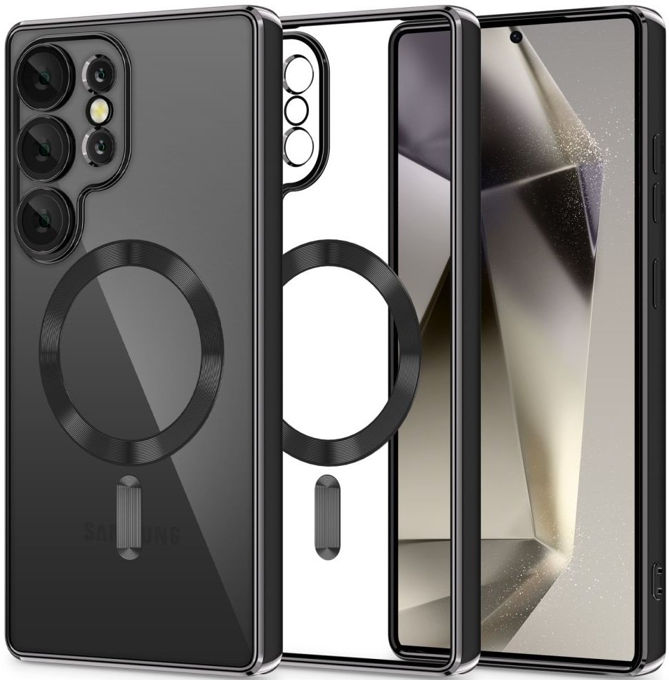 Θήκη Samsung Galaxy S25 Ultra Tech-Protect MagFlex Διάφανη Σιλικόνης με MagSafe Shiny Black