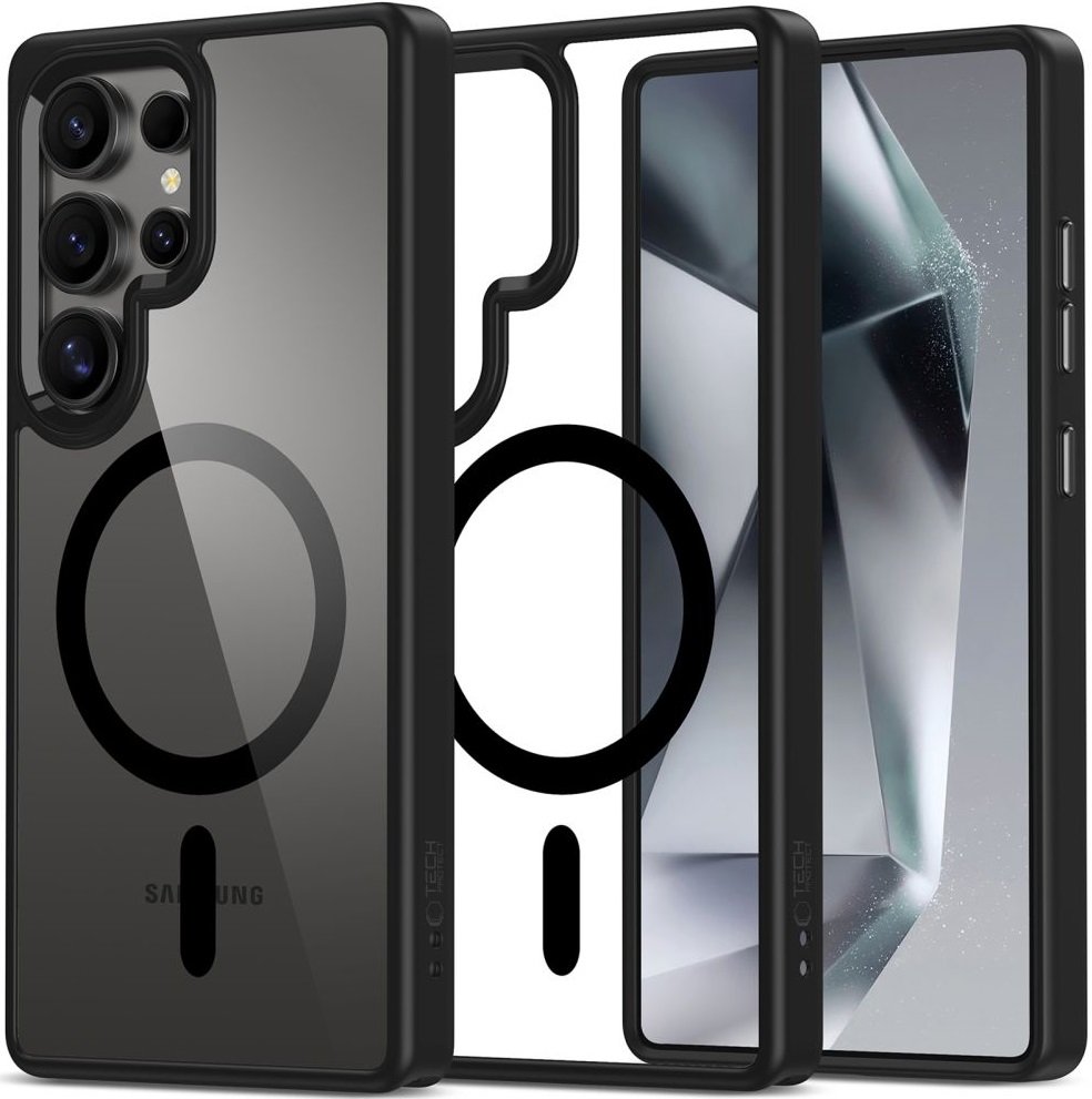 Θήκη Samsung Galaxy S25 Ultra Tech-Protect MagMat Σκληρή Διάφανη με MagSafe Black / Clear