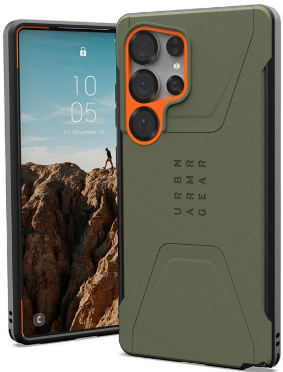 Θήκη Samsung Galaxy S25 Ultra UAG Civilian Ανθεκτική με MagSafe Olive Drab / Orange