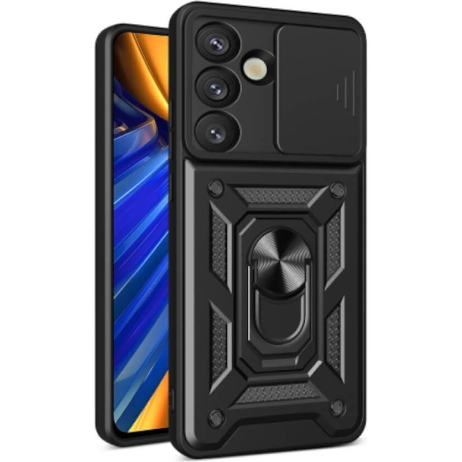Θήκη Samsung Galaxy S26 Bodycell Armor Slide Ανθεκτική με Κάλυμμα για την Κάμερα & Μεταλλικό Ring Holder Black
