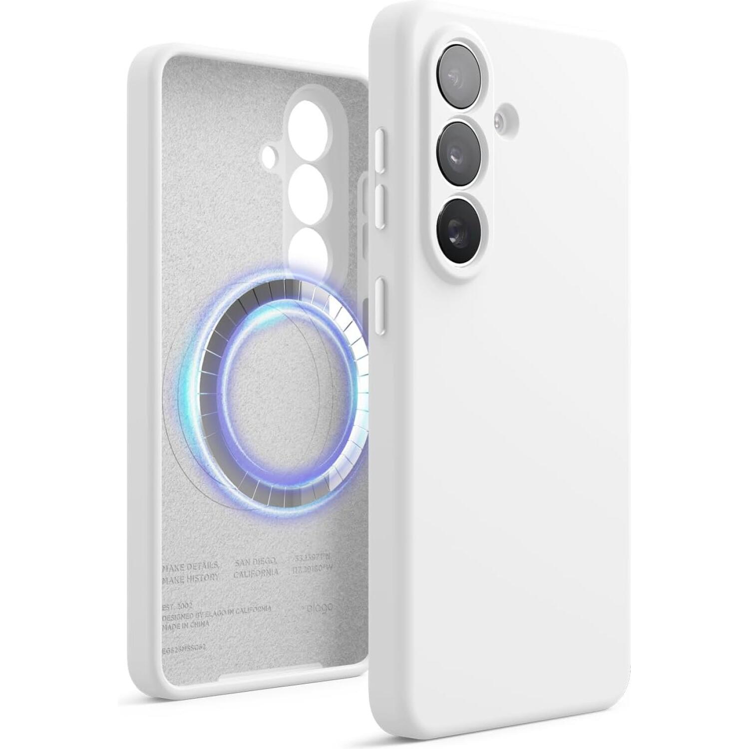 Θήκη Samsung Galaxy S26 Elago Magnetic Silicone Case Premium Σιλικόνης με MagSafe White