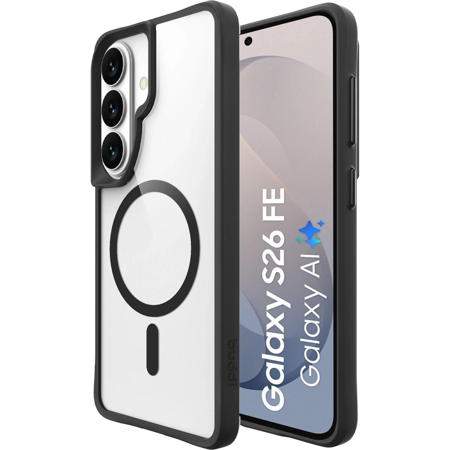 Θήκη Samsung Galaxy S26 FE Buddi Hybrid Σκληρή Διάφανη με MagSafe Transparent / Black