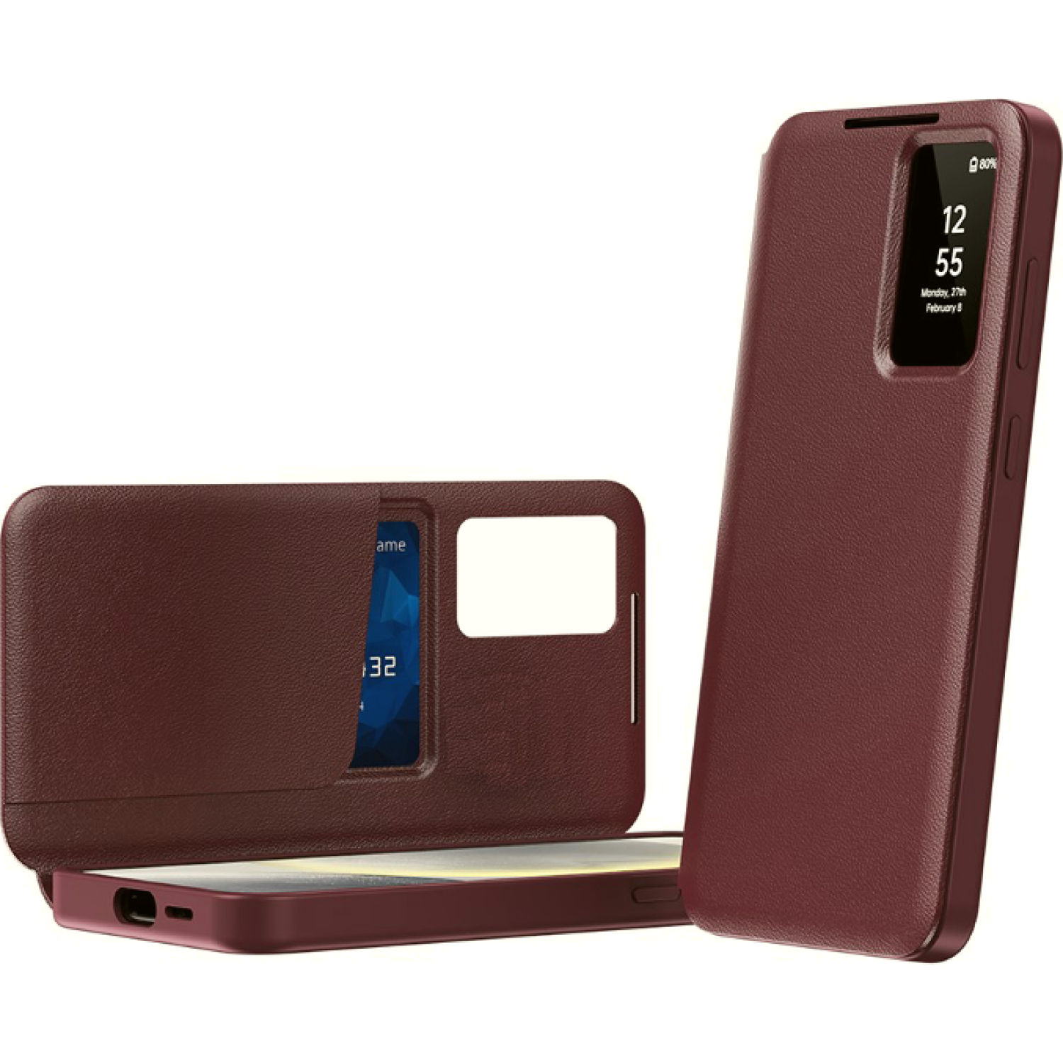 Θήκη Samsung Galaxy S26 Plus Techsuit SmartView Series Flip με Ενεργό Πορτάκι Red