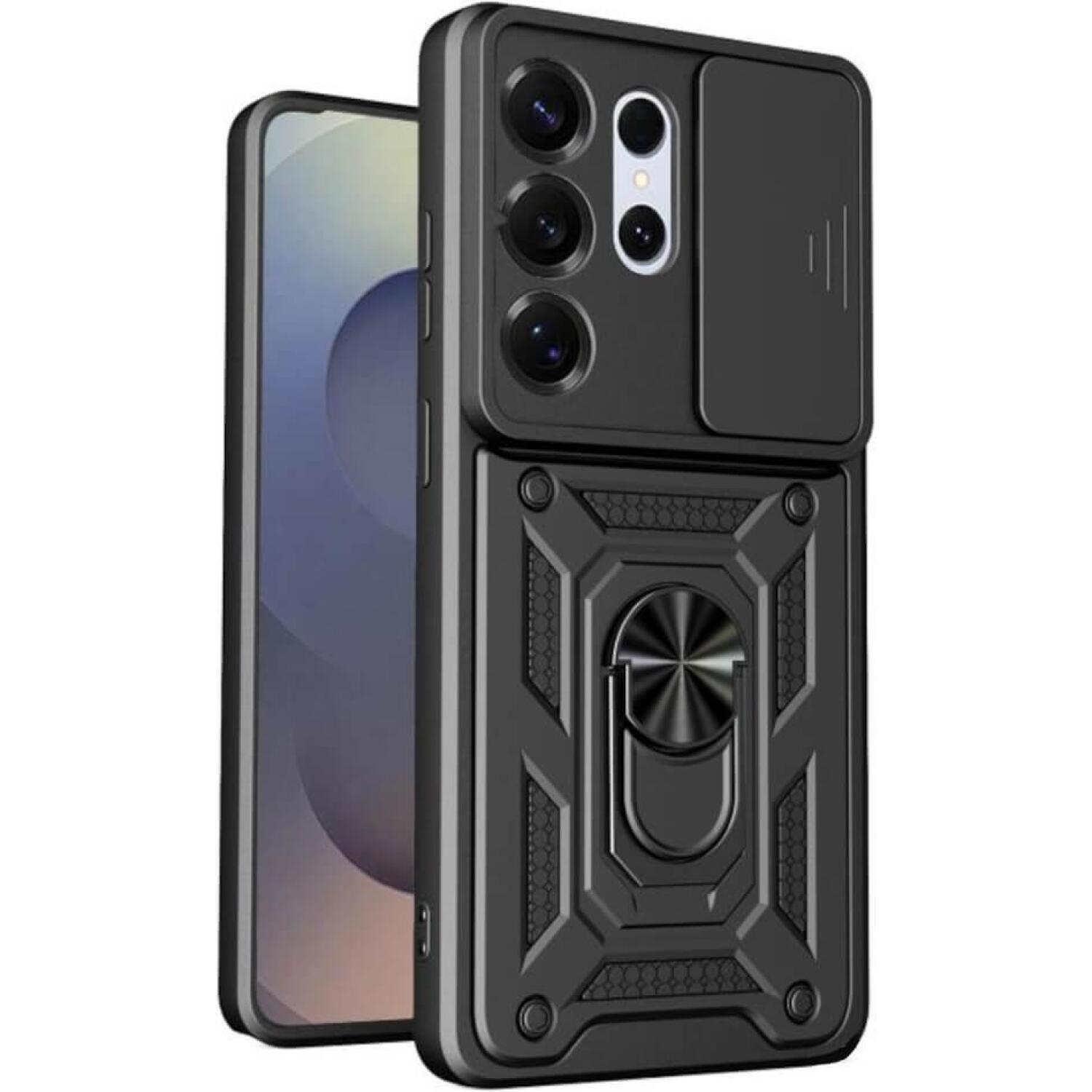 Θήκη Samsung Galaxy S26 Ultra Bodycell Armor Slide Ανθεκτική με Κάλυμμα για την Κάμερα & Μεταλλικό Ring Holder - Black (5206015086267)