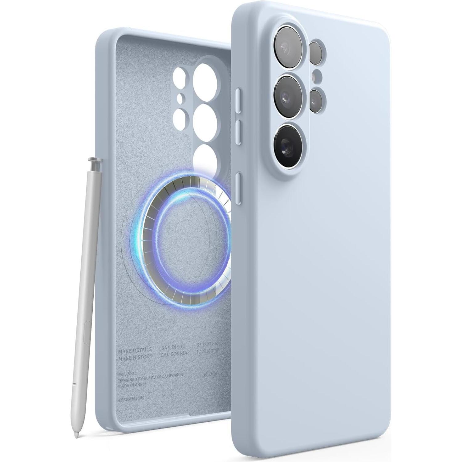 Θήκη Samsung Galaxy S26 Ultra Elago Magnetic Silicone Case Premium Σιλικόνης με MagSafe Light Blue