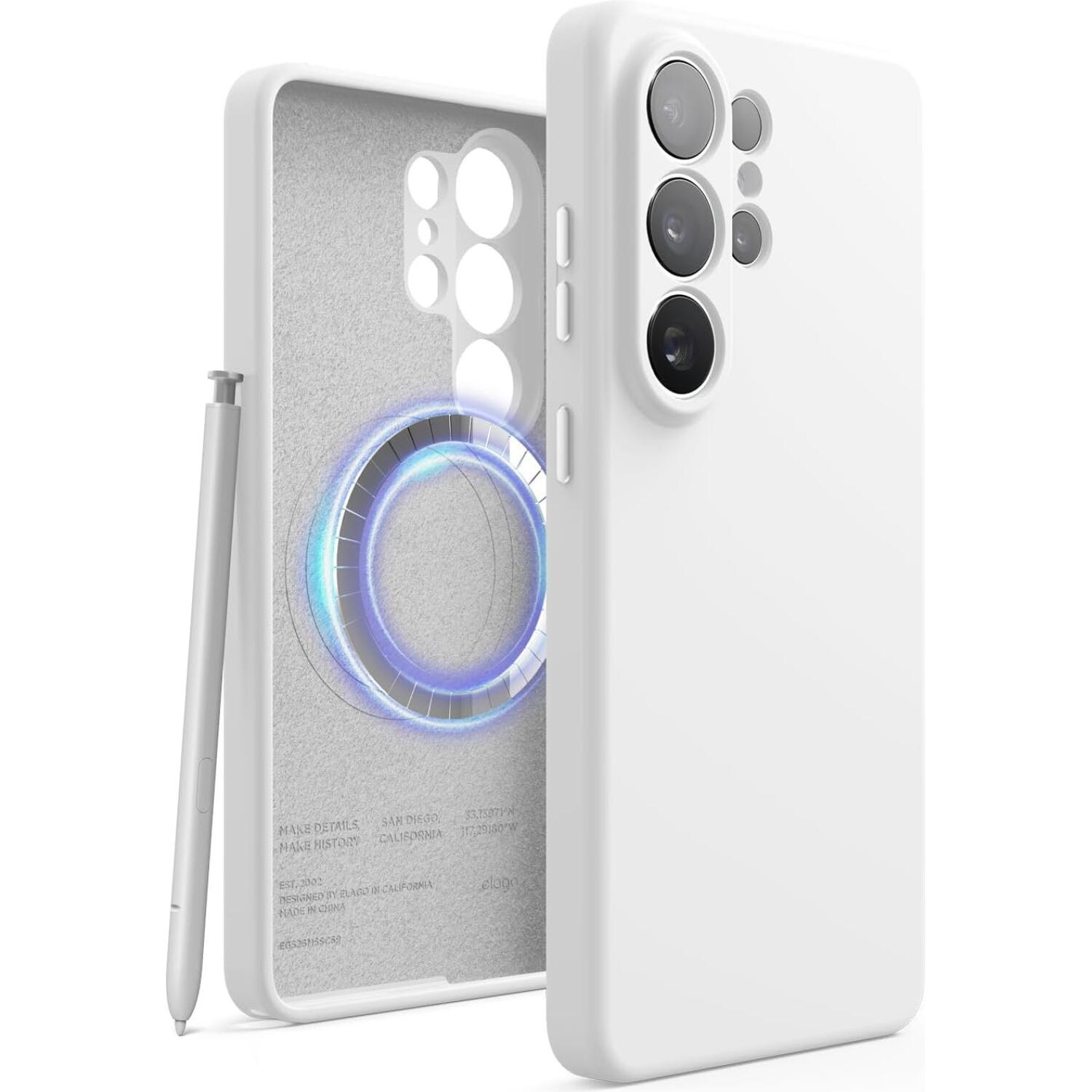Θήκη Samsung Galaxy S26 Ultra Elago Magnetic Silicone Case Premium Σιλικόνης με MagSafe White