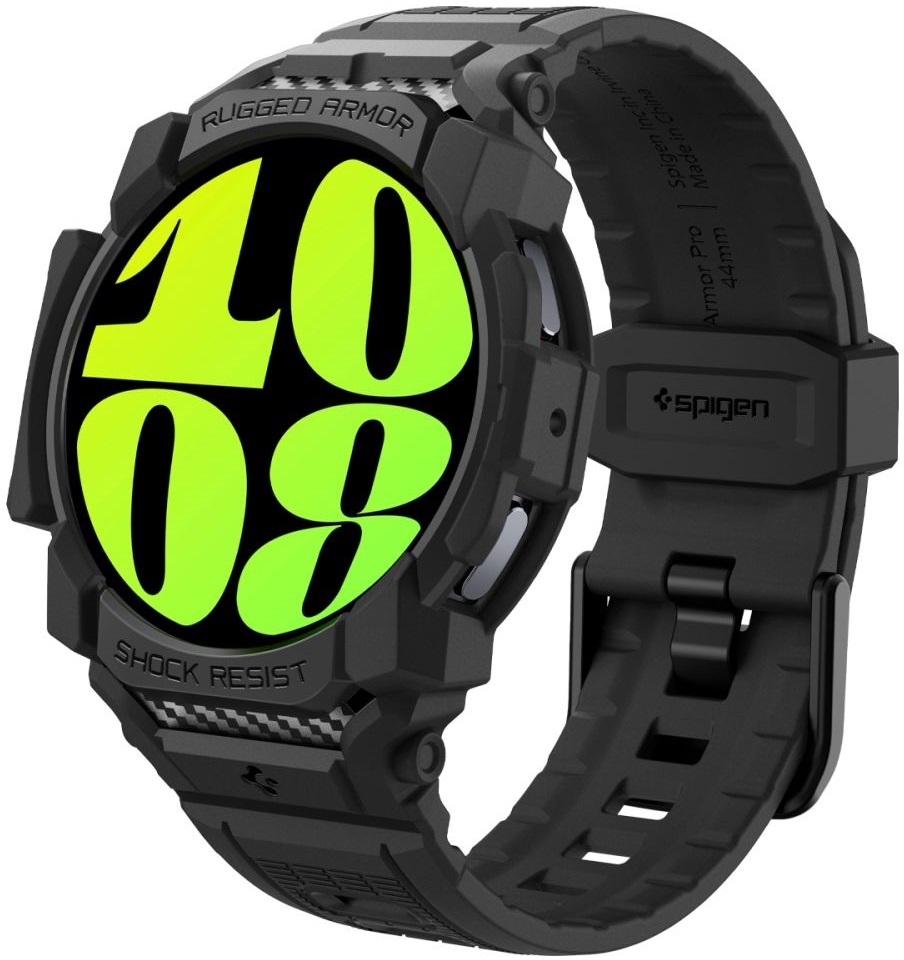 Θήκη Samsung Galaxy Watch 7 44mm - Spigen Rugged Armor Pro Unibody Σιλικόνης - Matte Black