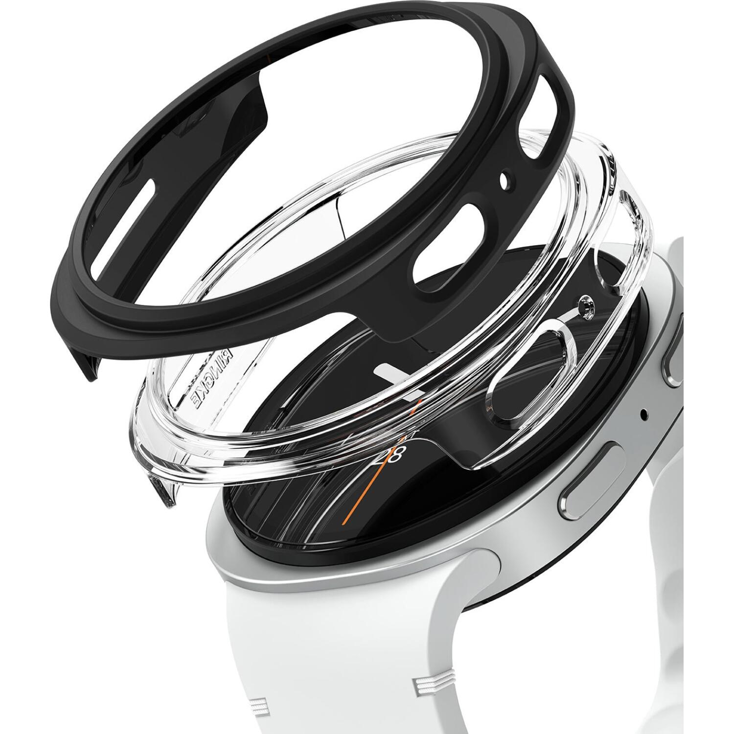 Θήκη Samsung Galaxy Watch 8 44mm Ringke Slim Case Σκληρή 2 Τεμάχια Clear / Matte Black