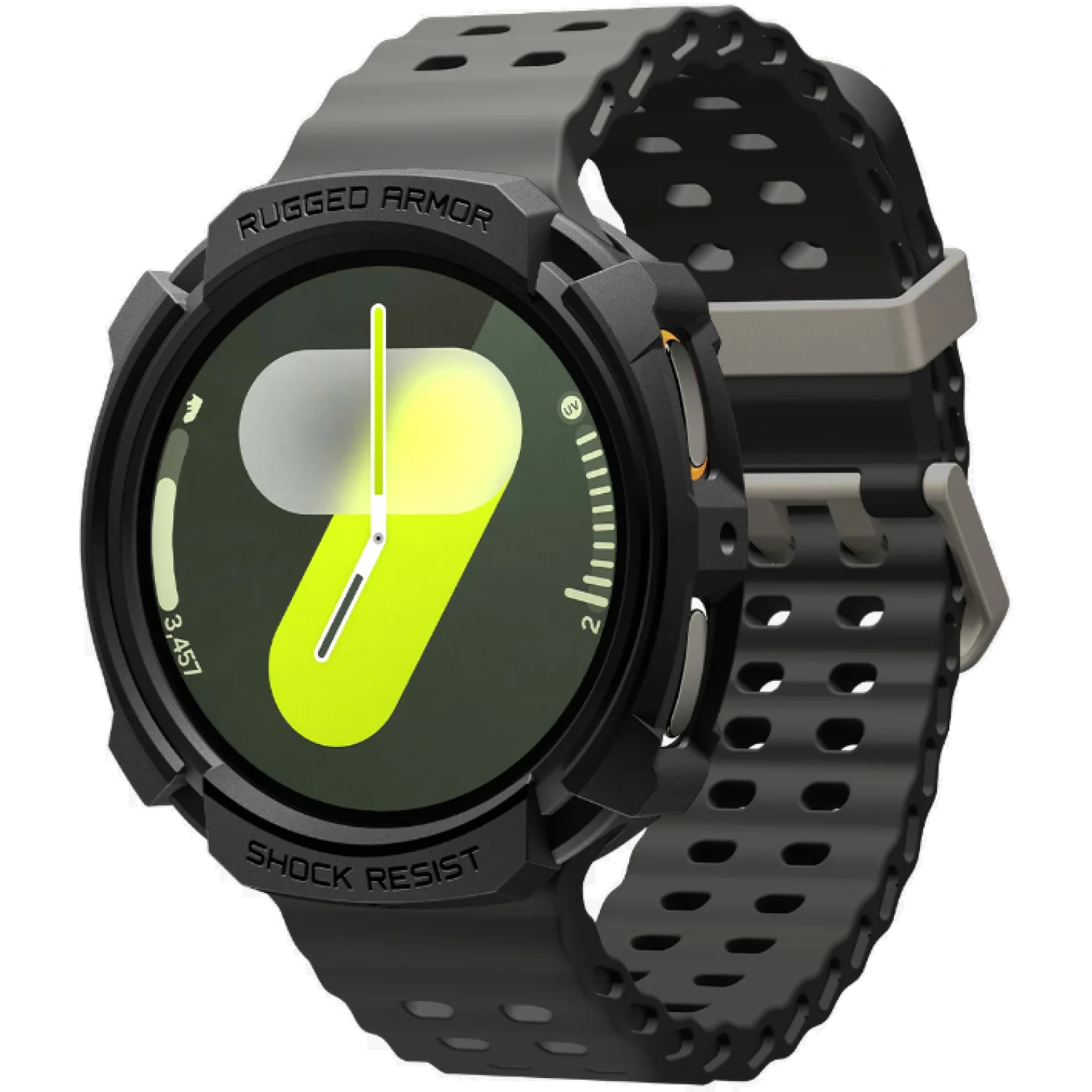 Θήκη Samsung Galaxy Watch 8 44mm Spigen Rugged Armor Ανθεκτική Σιλικόνης Matte Black