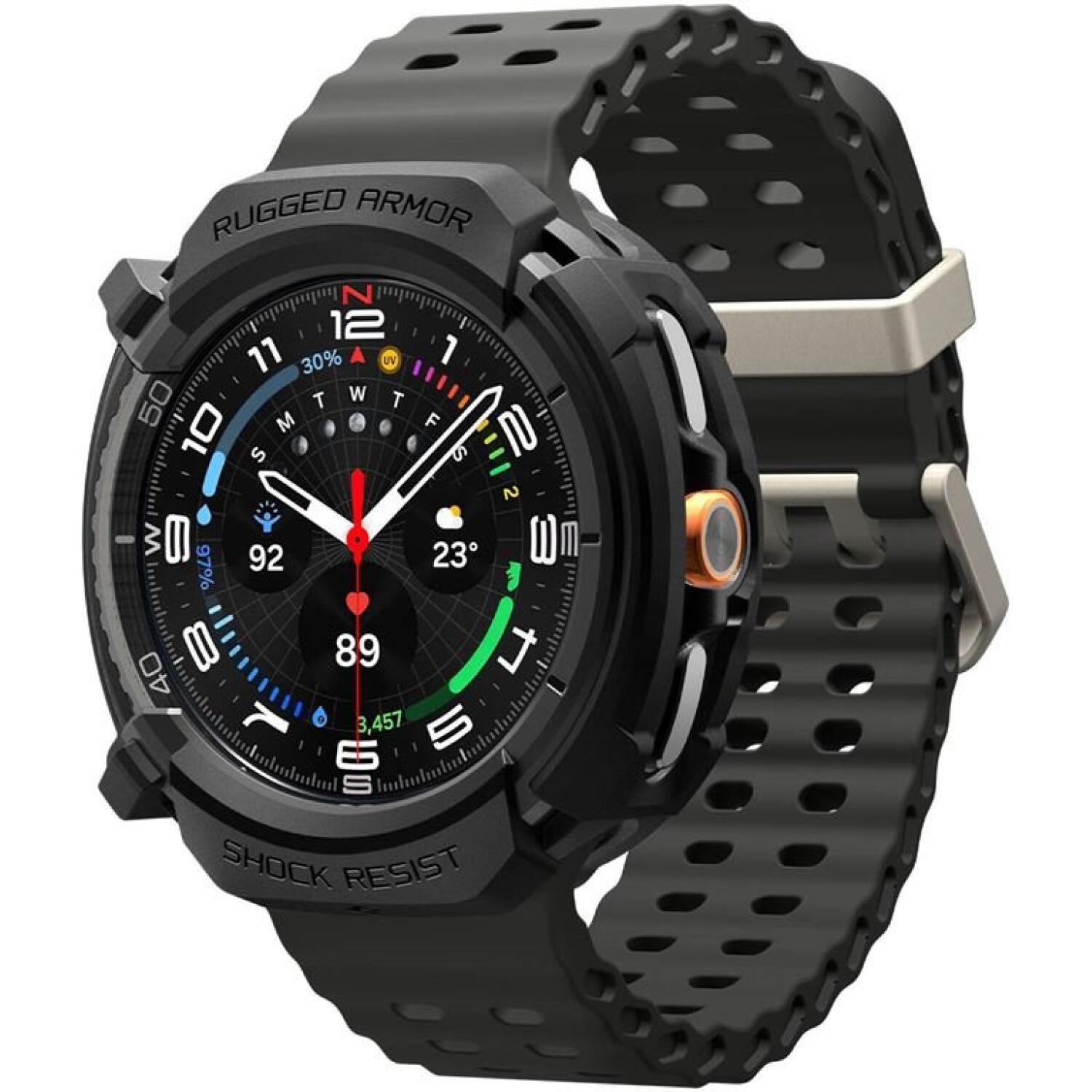 Θήκη Samsung Galaxy Watch 8 Classic 46mm Spigen Rugged Armor Ανθεκτική Σιλικόνης Matte Black