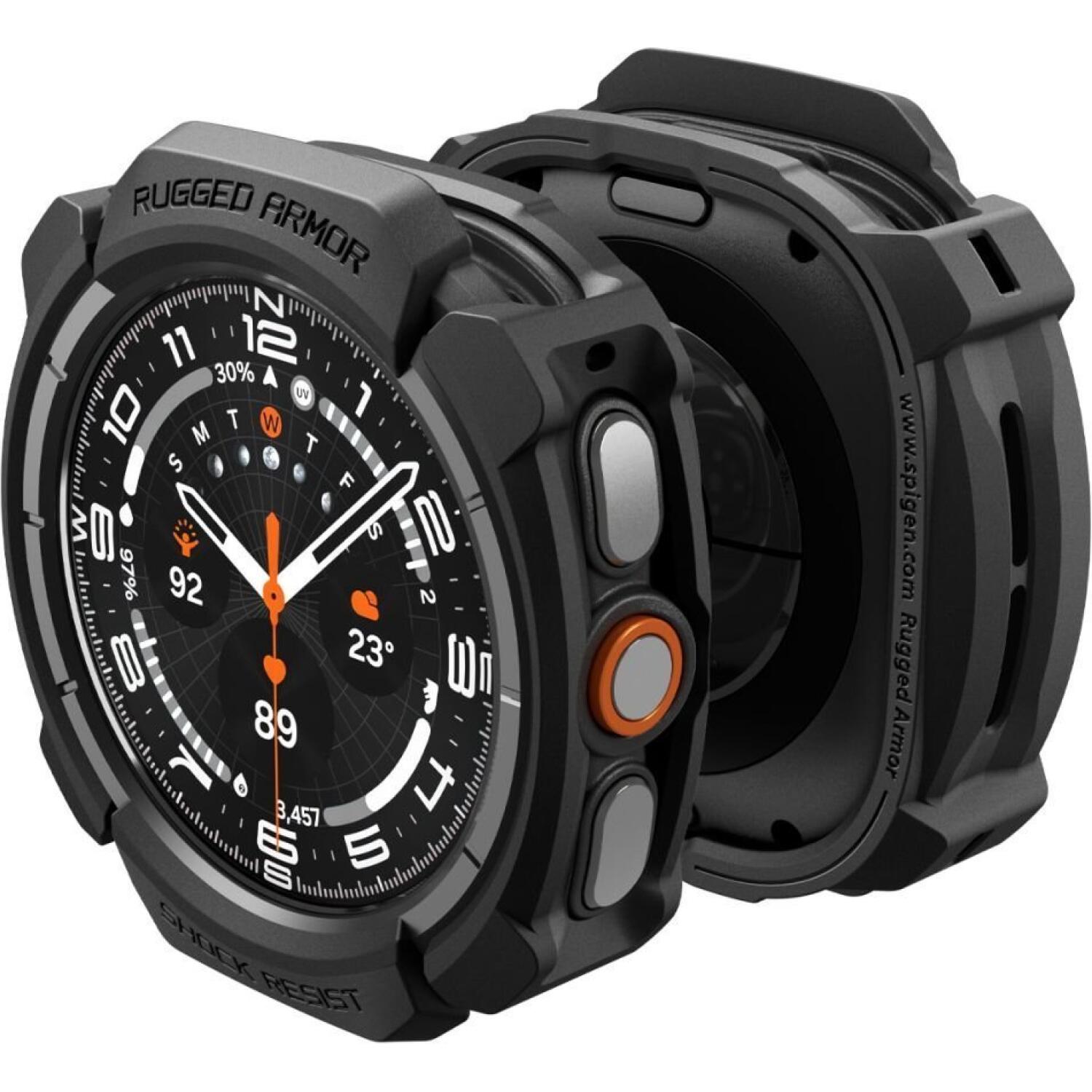 Θήκη Samsung Galaxy Watch Ultra2 2026 47mm Spigen Rugged Armor Ανθεκτική Σιλικόνης Matte Black