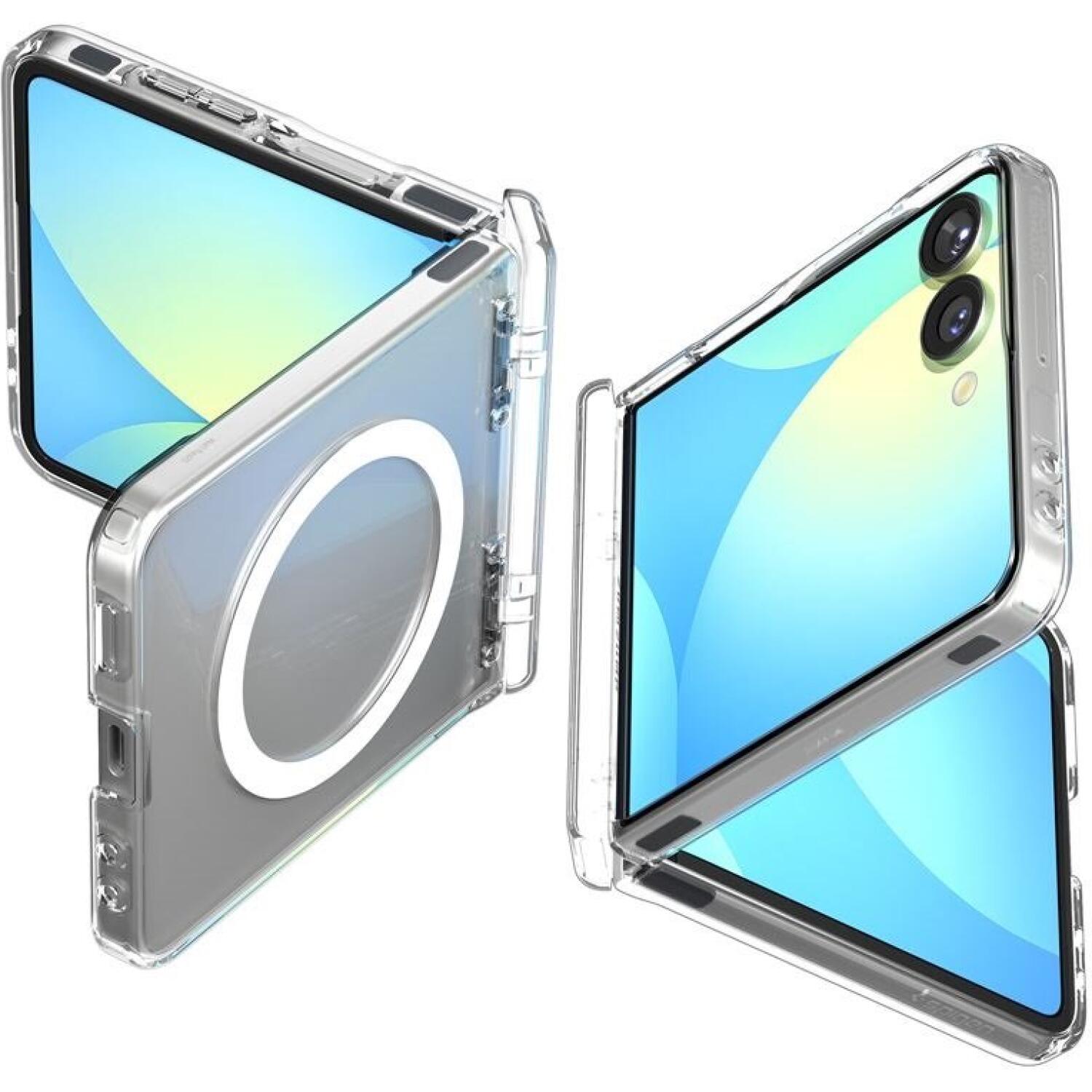 Θήκη Samsung Galaxy Z Flip7 Spigen Ultra Hybrid Pro MagFit Σκληρή με MagSafe Clear / White