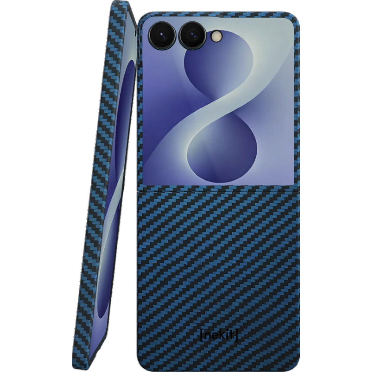 Θήκη Samsung Galaxy Z Flip8 Nekit Fiber Σκληρή με MagSafe Aramid Fiber 1mm 1500D Kevlar Blue