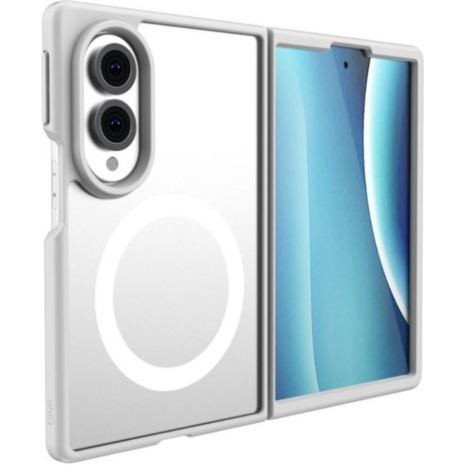 Θήκη Samsung Galaxy Z Fold8 Uniq Veren AF MagClick Ανθεκτική Ημιδιάφανη με MagSafe White