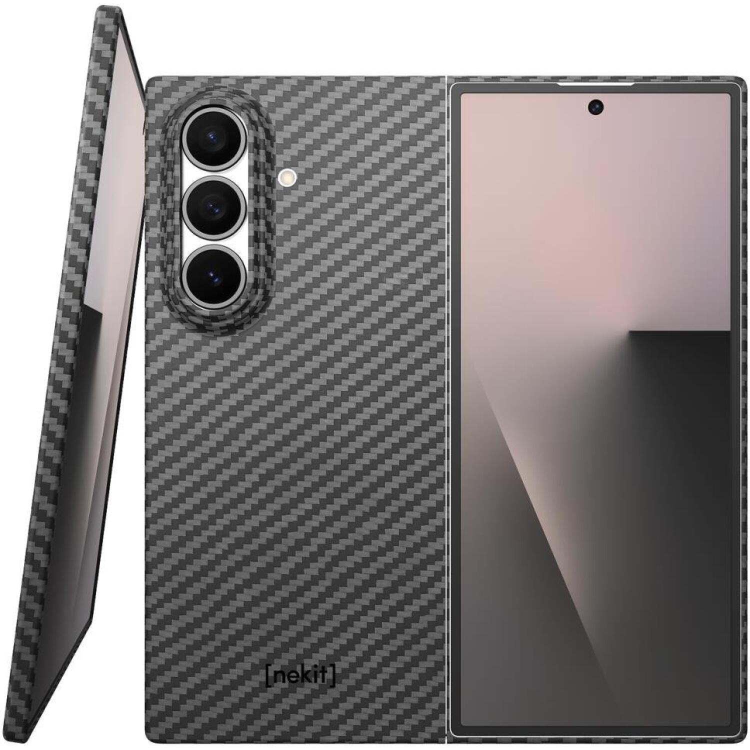 Θήκη Samsung Galaxy Z Fold7 Nekit Fiber Σκληρή με MagSafe Aramid Fiber 1mm 1500D Kevlar Black