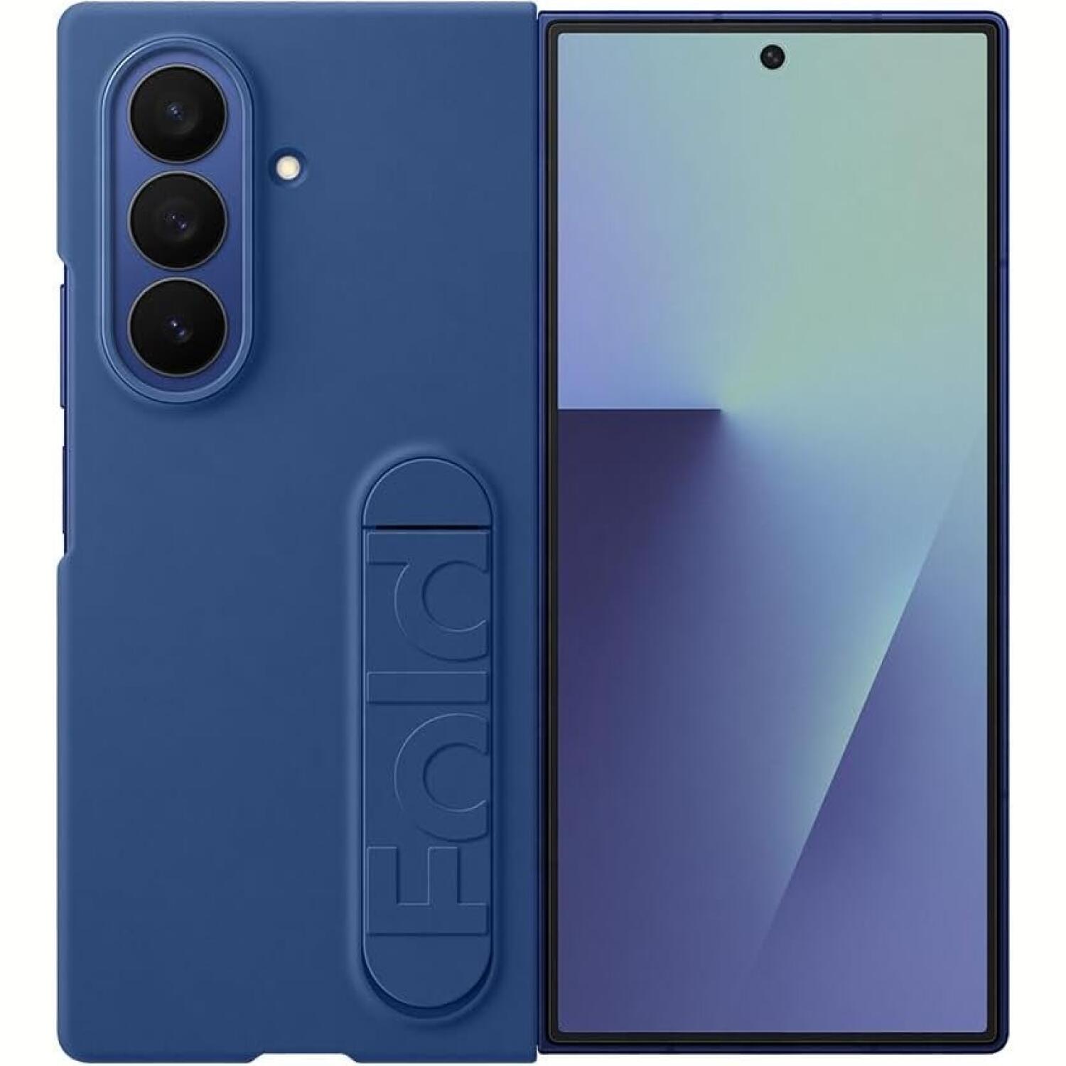 Θήκη Samsung Galaxy Z Fold7 Official Samsung Silicone Case Σιλικόνης με KickStand Blue