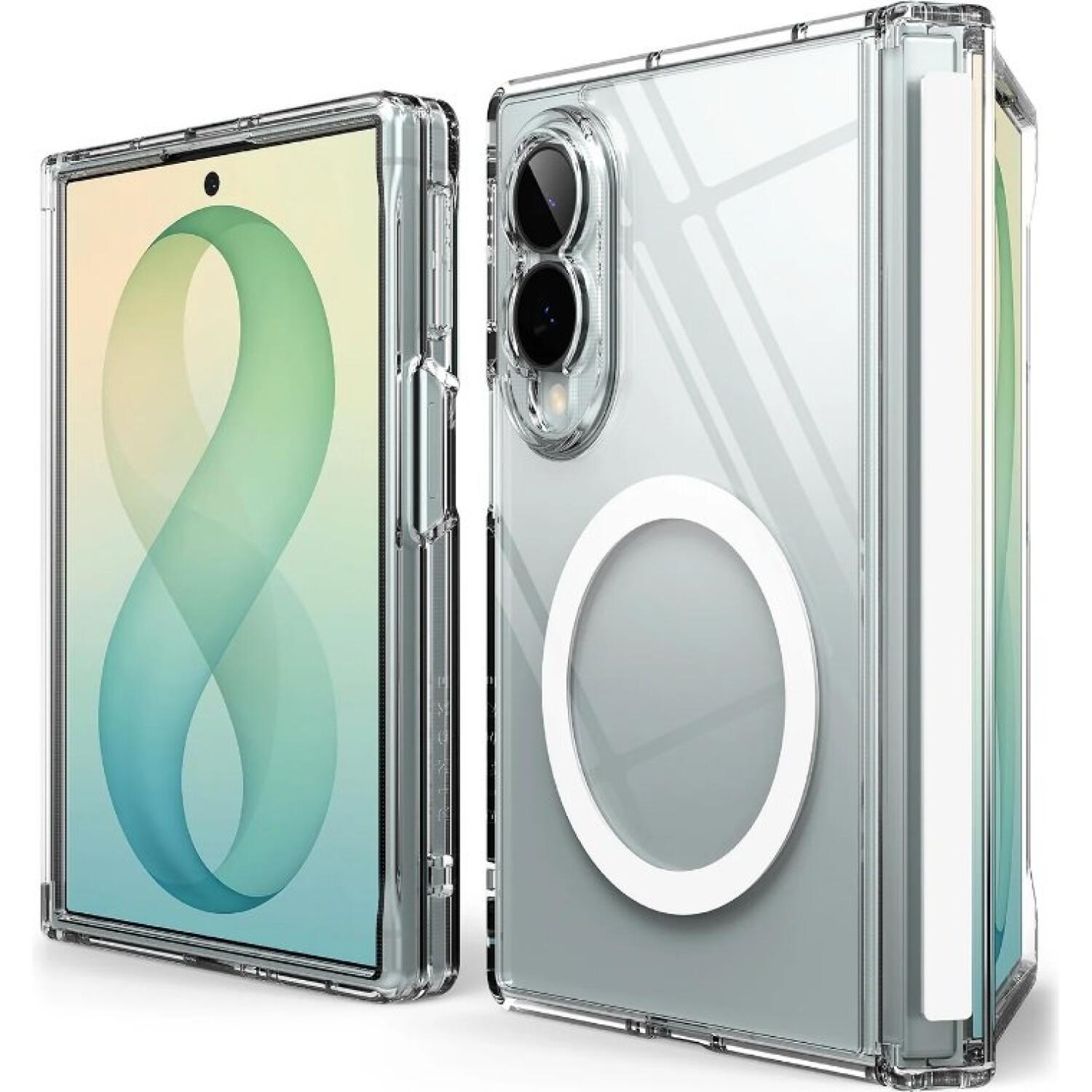 Θήκη Samsung Galaxy Z Fold8 Ringke Fusion Flap Magnetic Ανθεκτική Σκληρή με MagSafe Clear