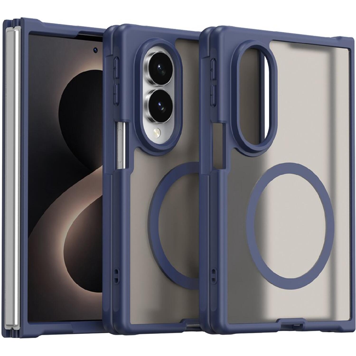 Θήκη Samsung Galaxy Z Fold8 Techsuit HaloFrost II MagSafe Σκληρή Ημιδιάφανη με MagSafe Navy Blue