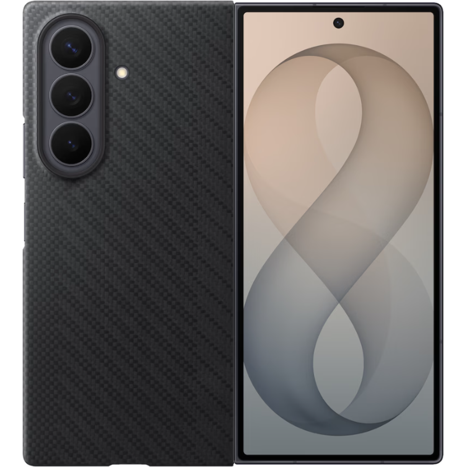 Θήκη Samsung Galaxy Z Fold8 Ultra Official Samsung Carbon Magnet Case Σκληρή με 2 x Aντιανακλαστικές Μεμβράνες Προστασίας Οθόνης Black