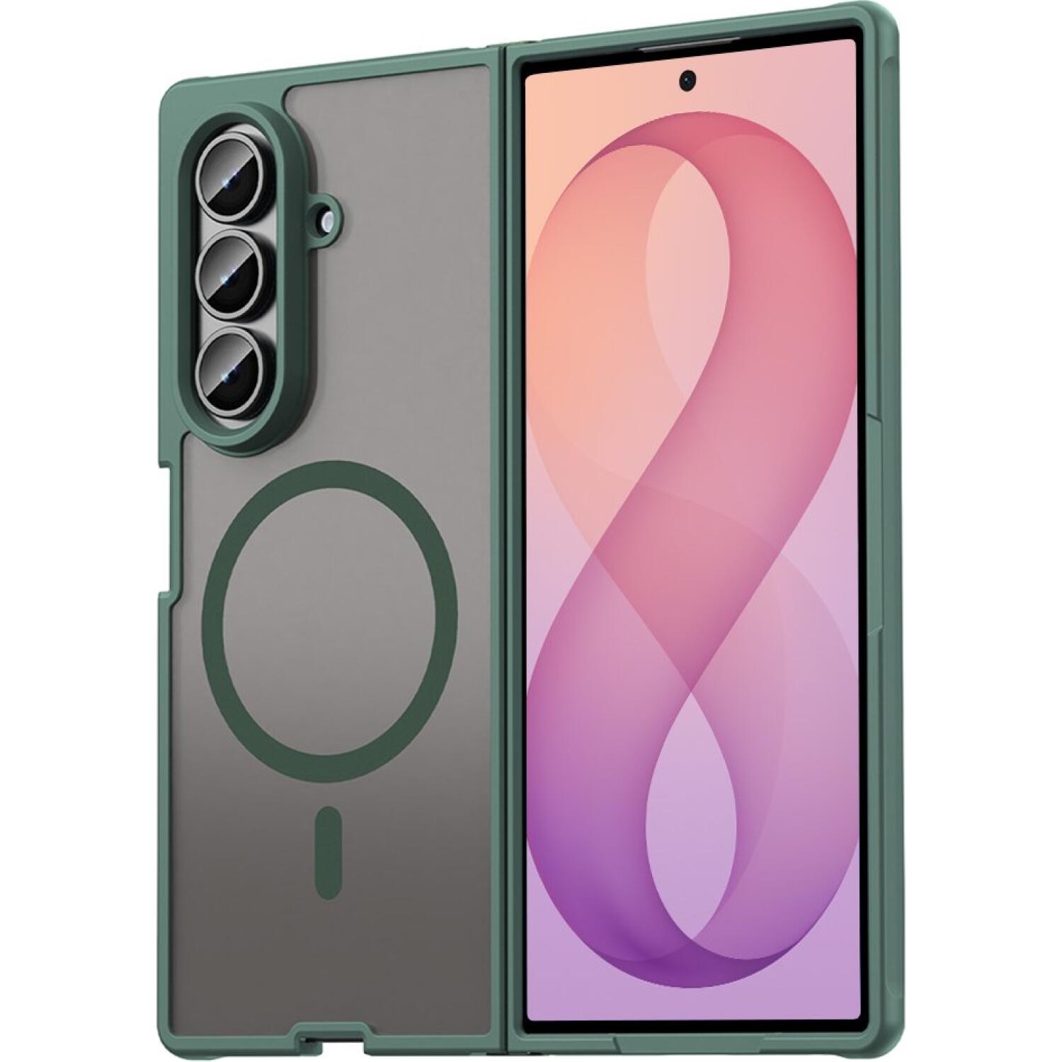 Θήκη Samsung Galaxy Z Fold8 Ultra Techsuit HaloFrost II MagSafe Σκληρή Ημιδιάφανη με MagSafe Green