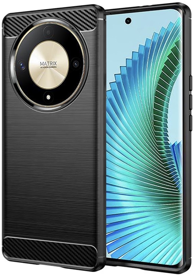 Θήκη Σιλικόνης - Honor Magic6 Lite - Techsuit Carbon Silicone - Black 