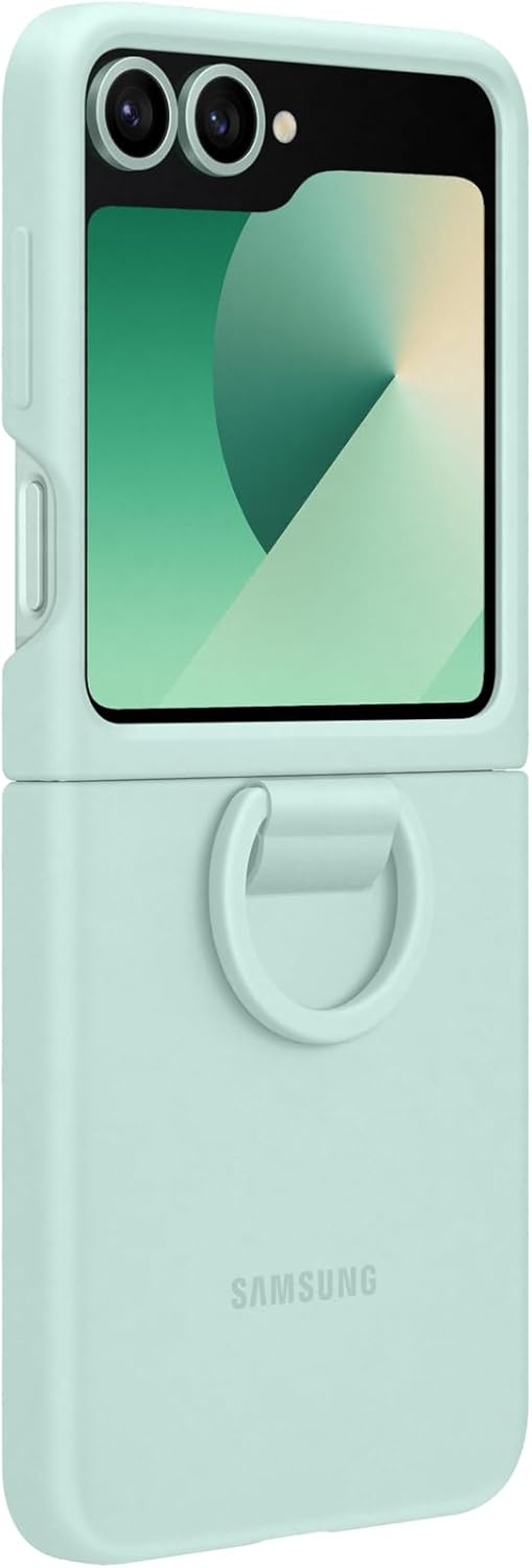 Θήκη Σιλικόνης με Finger Holder / Ring - Samsung Galaxy Z Flip6 - Official Samsung Silicone Case - Mint