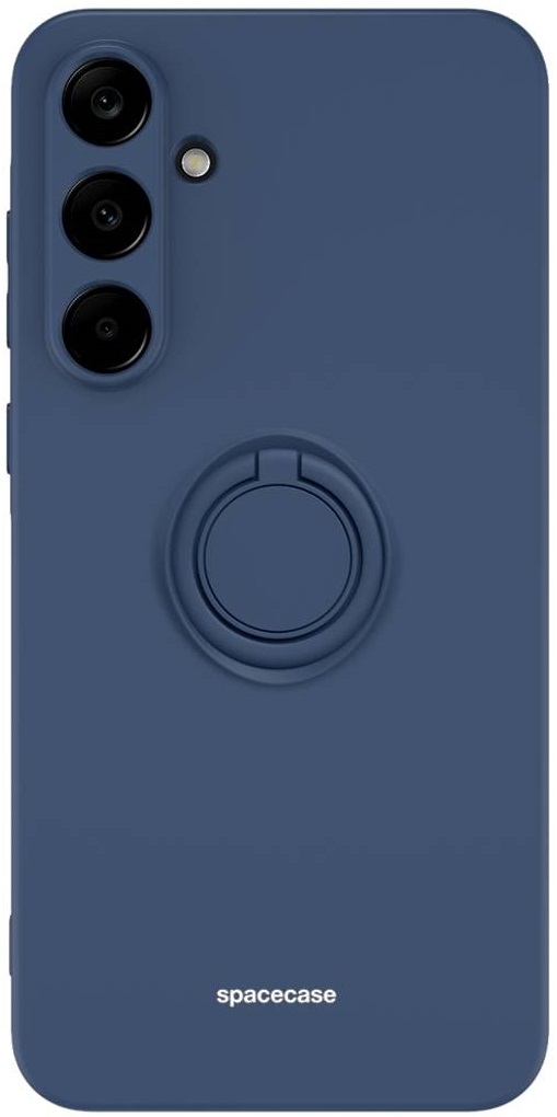 Θήκη Σιλικόνης με Μεταλλικό Μαγνητικό Ring Holder - Samsung Galaxy A55 - Spacecase Silicone Ring - Blue