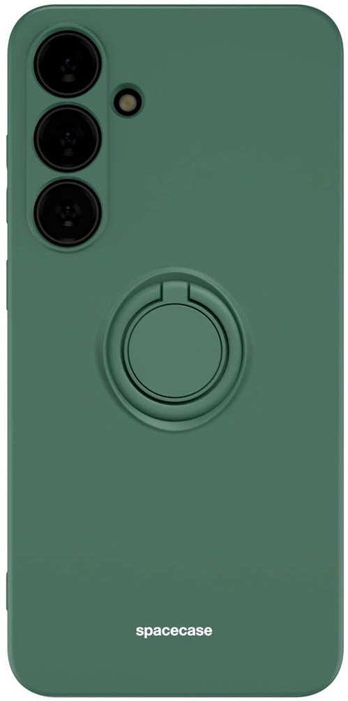 Θήκη Σιλικόνης με Μεταλλικό Μαγνητικό Ring Holder - Samsung Galaxy S24 Plus - Spacecase Silicone Ring - Dark Green