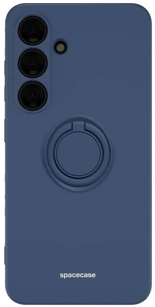 Θήκη Σιλικόνης με Μεταλλικό Μαγνητικό Ring Holder - Samsung Galaxy S24 - Spacecase Silicone Ring - Blue