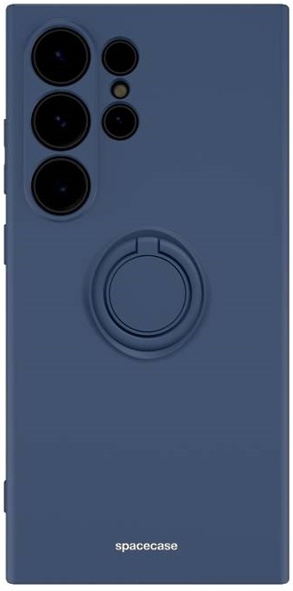 Θήκη Σιλικόνης με Μεταλλικό Μαγνητικό Ring Holder - Samsung Galaxy S24 Ultra - Spacecase Silicone Ring - Blue
