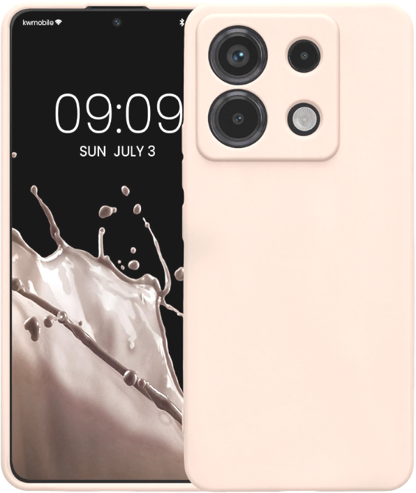 Θήκη Σιλικόνης με Πλαίσιο Κάμερας - Xiaomi Redmi Note 13 Pro 5G / Poco X6 - KWmobile TPU Case with Camera Lens Protector - Coconut Swirl 
