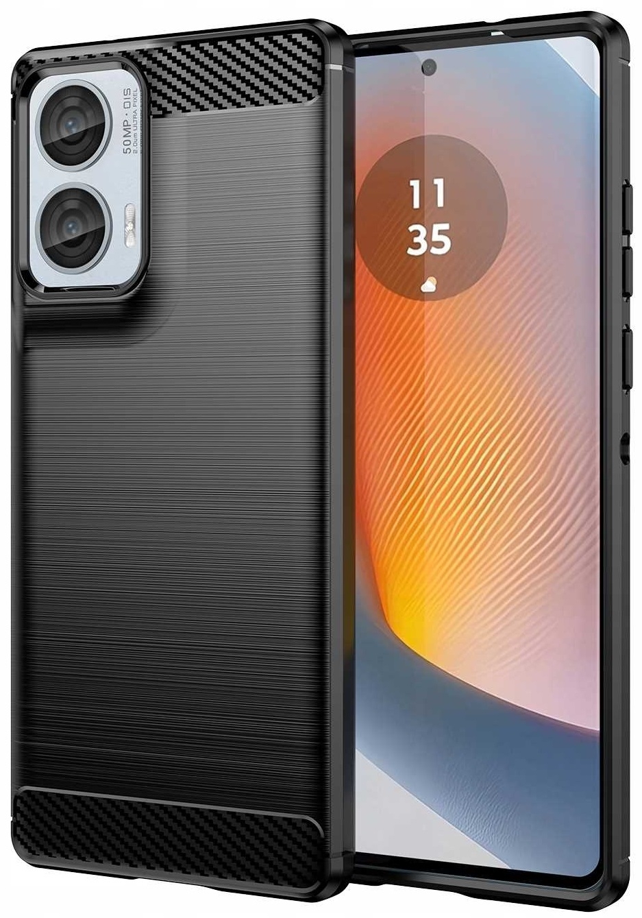 Θήκη Σιλικόνης - Motorola Moto G85 - Spacecase Carbon - Black