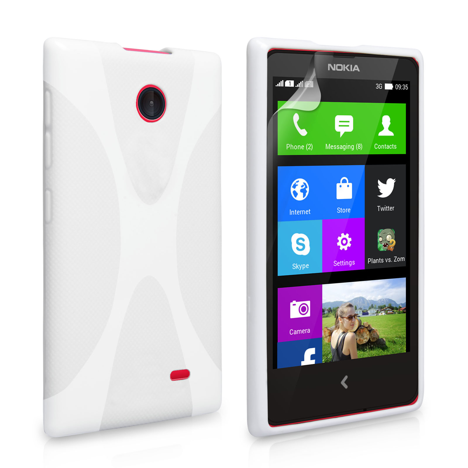 Θήκη Σιλικόνης Nokia X Λευκή