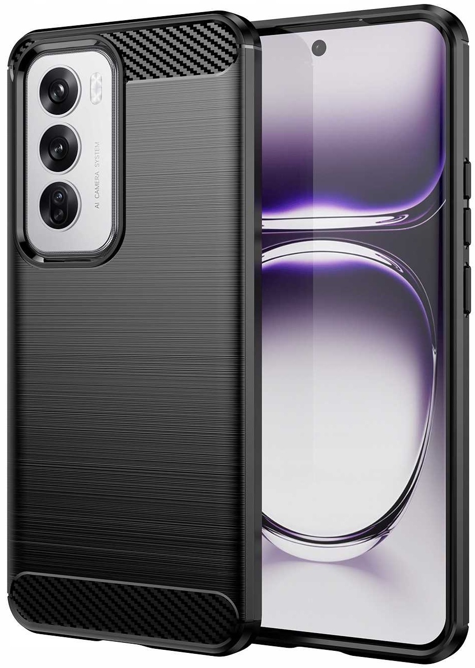 Θήκη Σιλικόνης - Oppo Reno12 - Spacecase Carbon - Black
