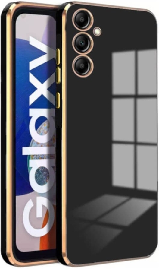 Θήκη Σιλικόνης - Samsung Galaxy S24 - Bodycell Gold Plated - Black (5206015074158)