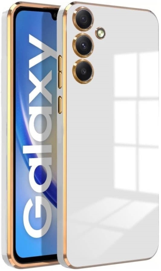 Θήκη Σιλικόνης - Samsung Galaxy S24 Plus - Bodycell Gold Plated - White