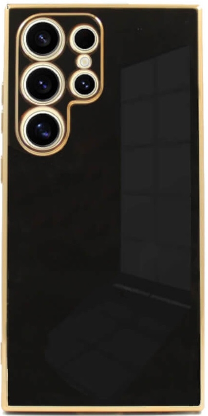 Θήκη Σιλικόνης - Samsung Galaxy S24 Ultra - Bodycell Gold Plated - Black