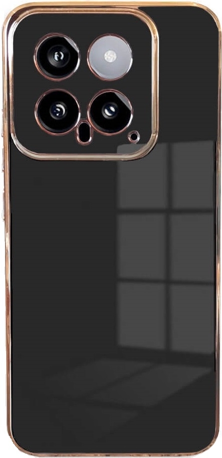 Θήκη Σιλικόνης - Xiaomi 14 - Bodycell Gold Plated - Black (5206015074318)