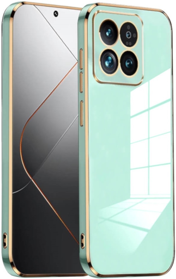 Θήκη Σιλικόνης - Xiaomi 14 Pro - Bodycell Gold Plated - Mint Green