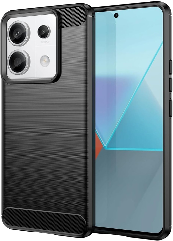 Θήκη Σιλικόνης - Xiaomi Redmi Note 13 Pro 5G / Poco X6 - Techsuit Carbon Silicone - Black (5949419072343)