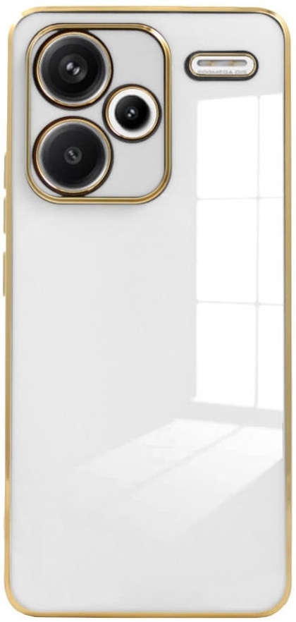 Θήκη Σιλικόνης - Xiaomi Redmi Note 13 Pro Plus - Bodycell Gold Plated - White
